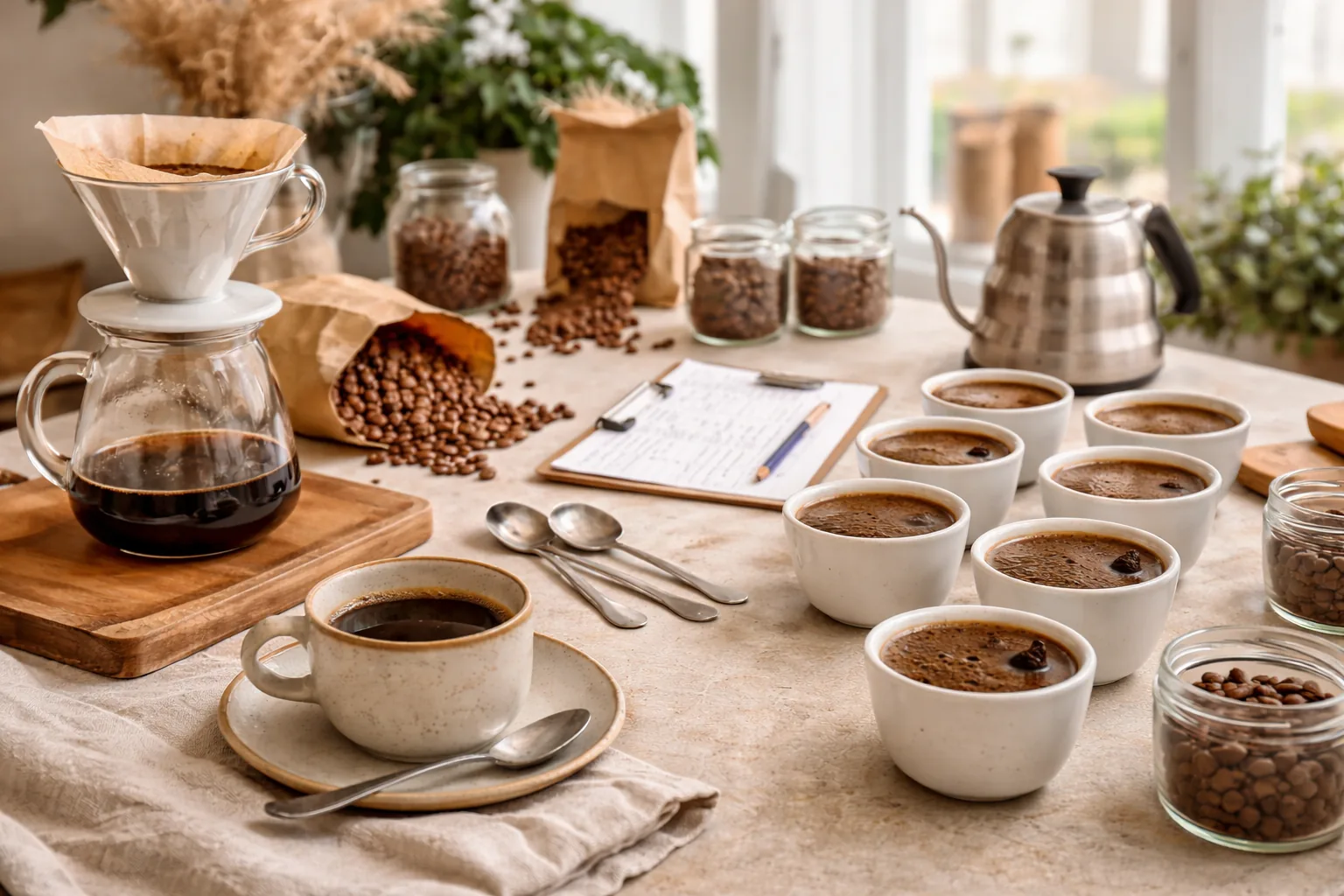 Atelier café pour entreprise avec dégustation et méthodes douces